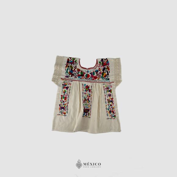 Mexican Hand embroidered bluse  Size L - Picture 8 of 14